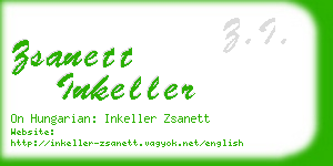 zsanett inkeller business card